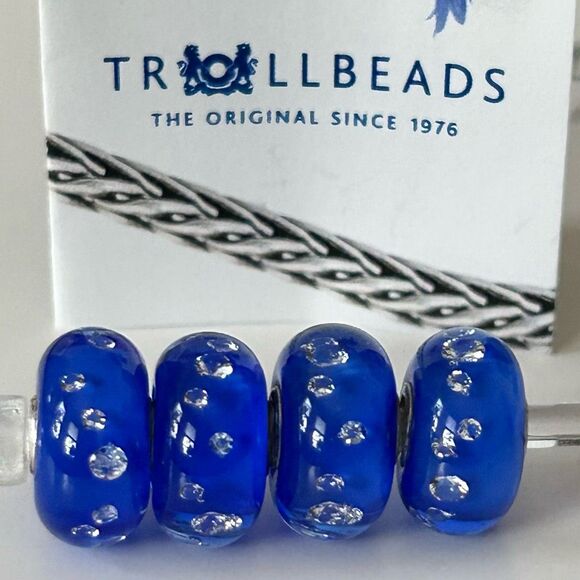 Trollbeads Jewelry - TROLLBEADS Ukraine Diamond Blue Cornflower Meadow #2 LAA 925S NEW! w Certificate
